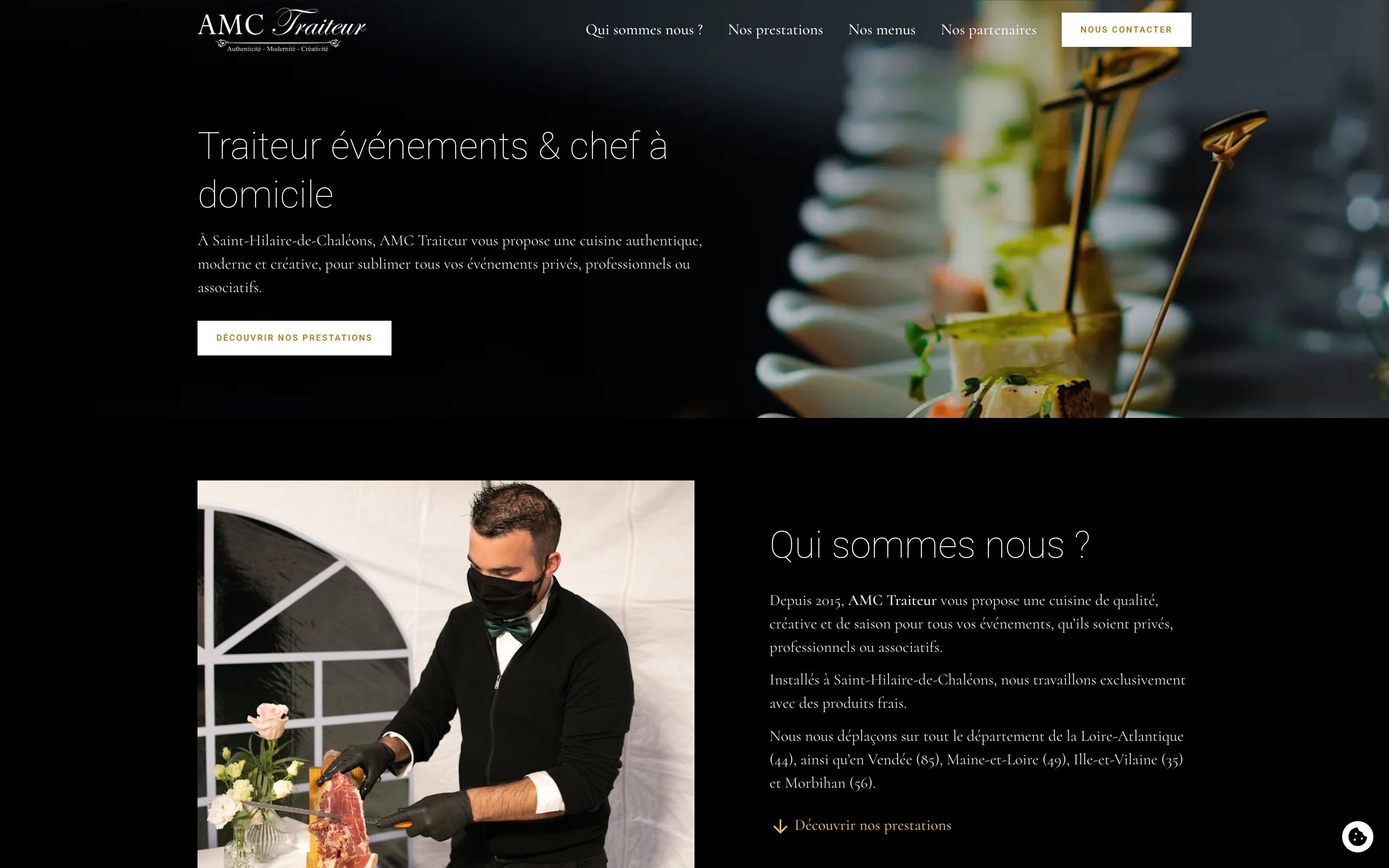 Site web client - AMC Traiteur