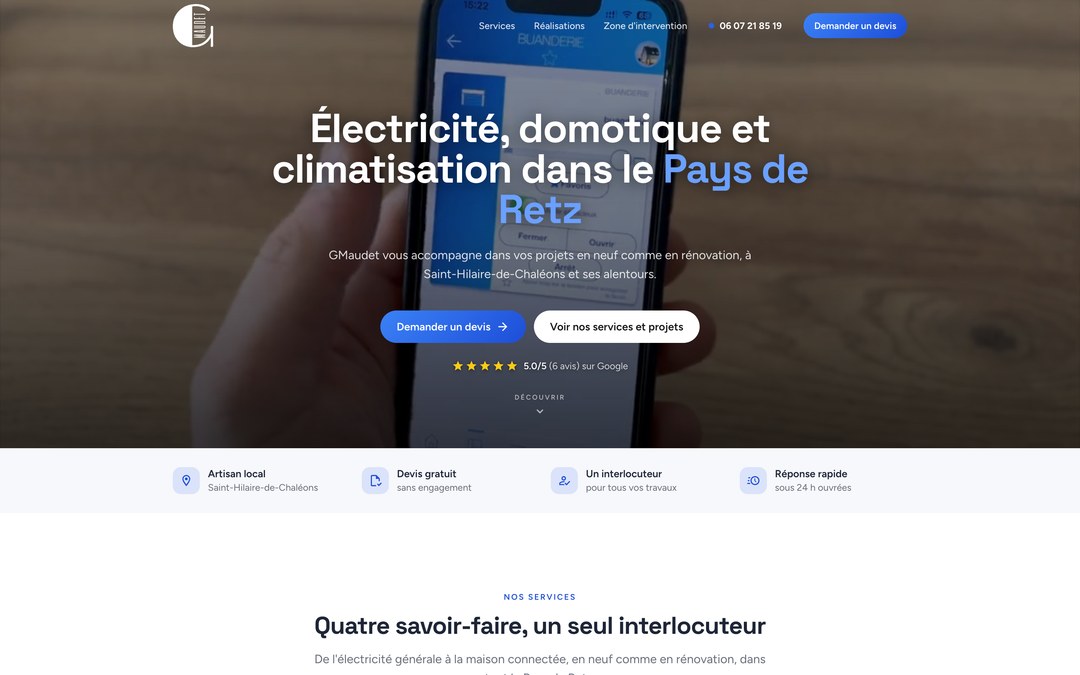 Site web client - GMaudet Élec