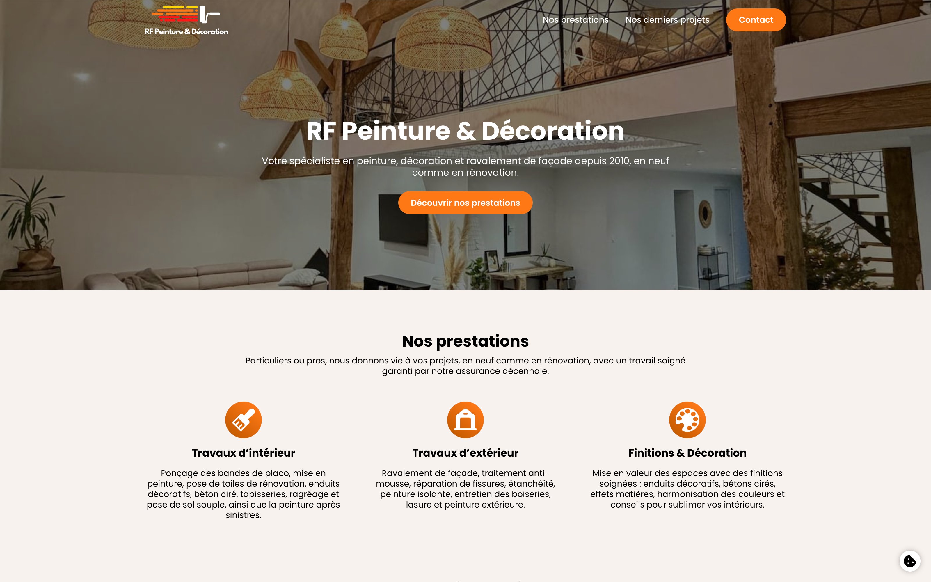 Site web client - RF Peinture & décoration